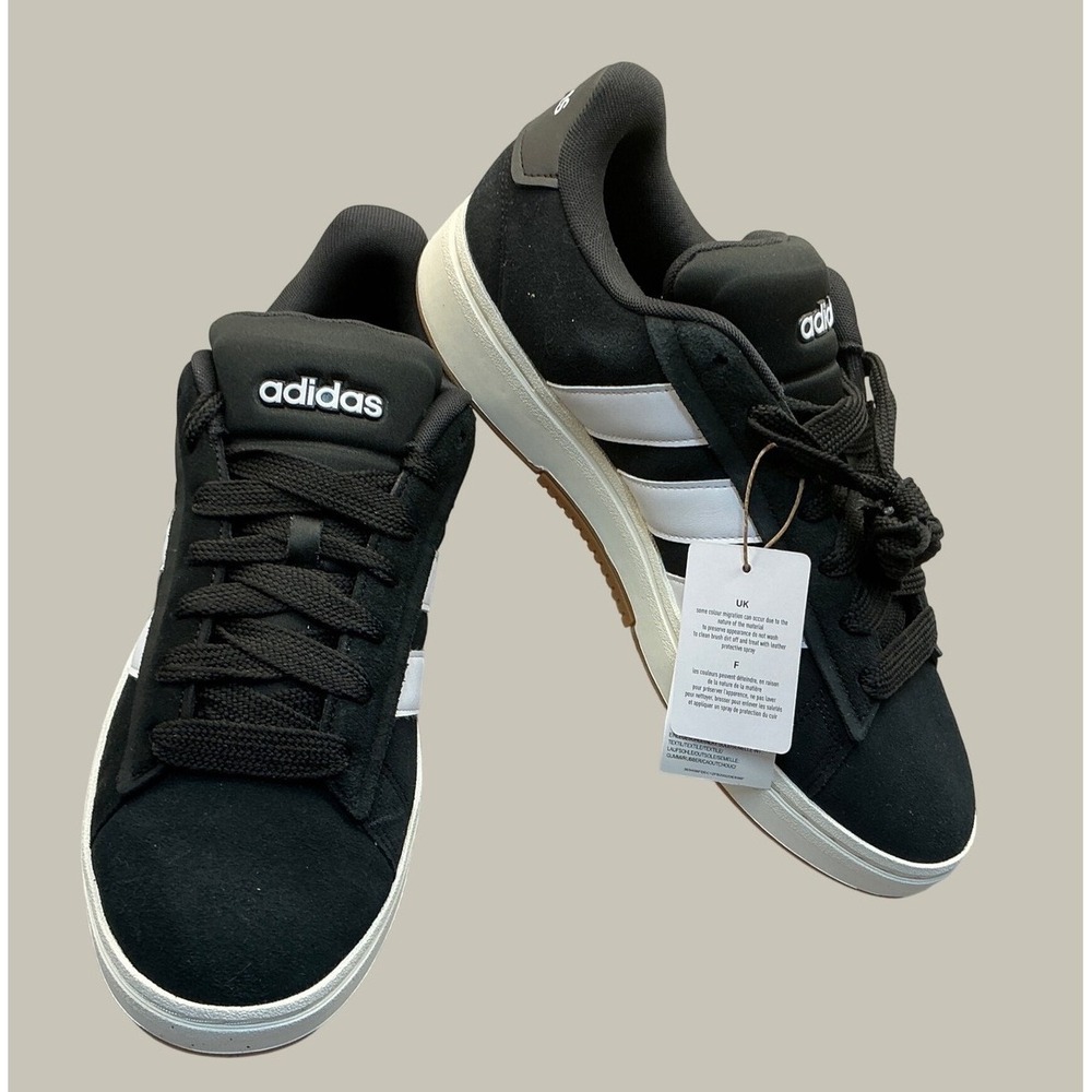 Adidas Grand Court Alpha 00s Black Suede Gum Sole Sneakers Size 11.5 NWT